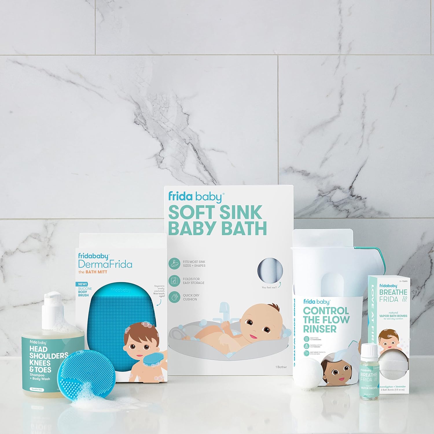Control The Flow Rinser by Frida Baby Bath Time Rinse Cup with Easy Grip Handle and Removable Rain Shower - Image 10